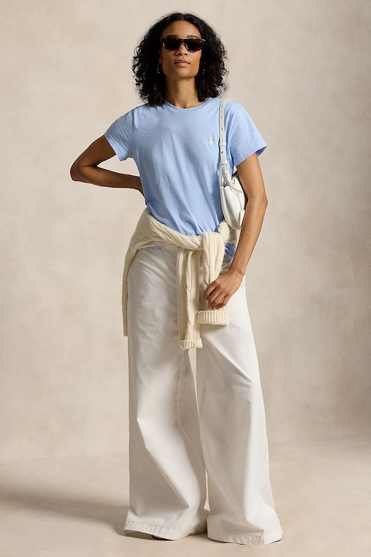 Polo Ralph Lauren COTTON JERSEY-KNT-T-SHIRT basic t-shirt cotton women's 211B14605019