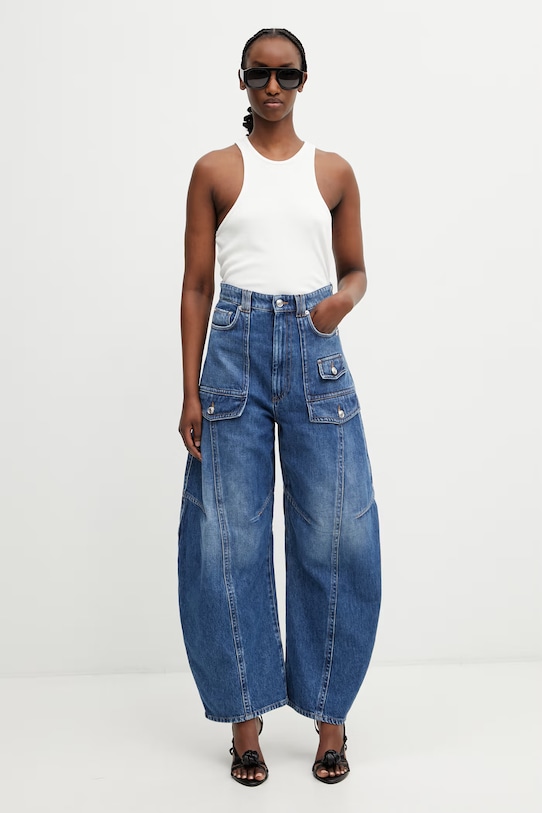 Anine Bing COLE TANK kremowy top z wiskozy damski A.08.12206.IVY42 beżowy