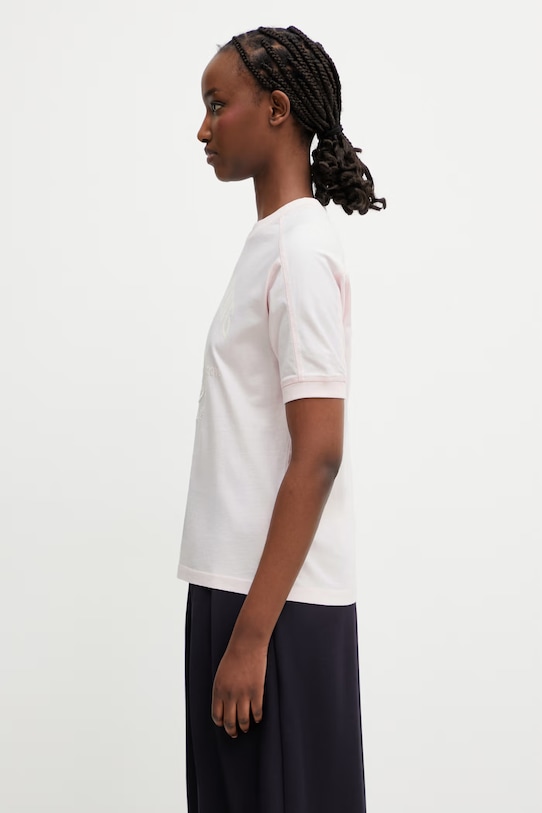 Anine Bing JAYLIN TEE COLLEGIATE - POWDER PINK T-shirt bawełniany damski A.08.12505.PKI1 różowy SS26