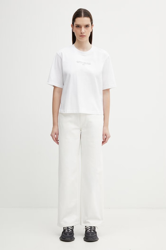 Off-White t-shirt bawełniany Statement Boxy 2AA124S26JER006 biały