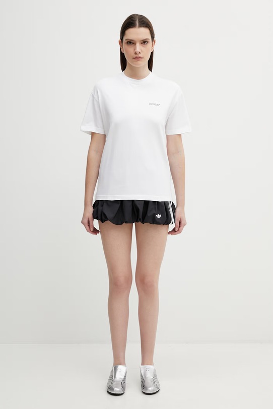 Off-White t-shirt bawełniany Arrow Glowing Flower 2AA089S26JER002 biały