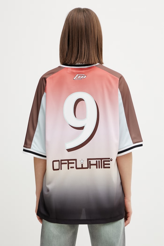 Odzież Off-White Soccer t-shirt damski 2AA13JS26JER001 różowy