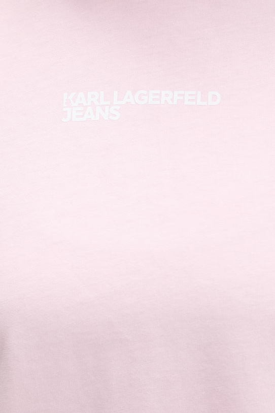 Karl Lagerfeld Jeans t-shirt damski bawełniany B2W17069 różowy