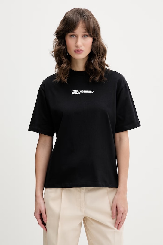 Oblečení Karl Lagerfeld Džíny dámské bavlněné B2W17069 černá