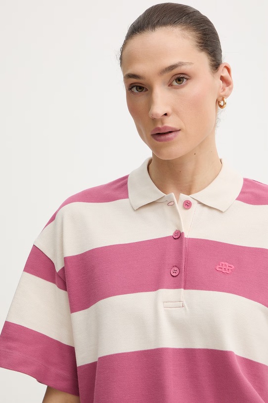 MUNTHE polo damskie bawełniane BAELFIRE różowy 261110026161