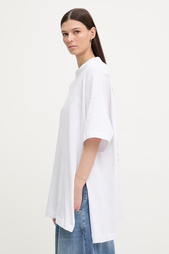 MUNTHE t-shirt damski bawełniany LANSTER biały 261110626160