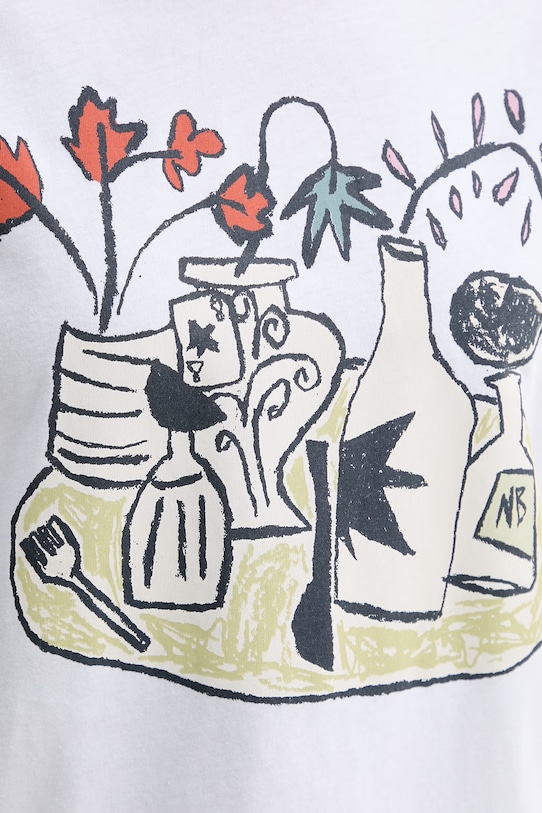 MUNTHE t-shirt bawełniany BALLON 261110726160 biały