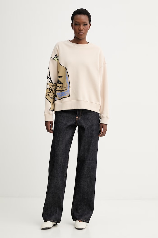 Pamučna dukserica MUNTHE RARSNIMA 261111726162 bež SS26