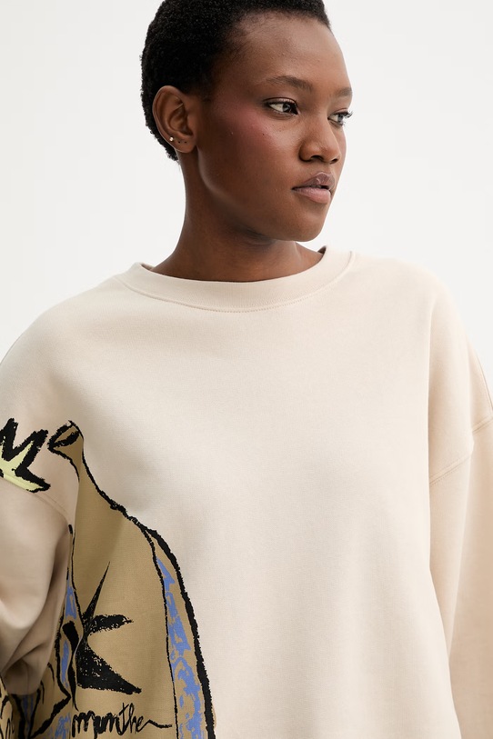 Pamučna dukserica MUNTHE RARSNIMA bež 261111726162