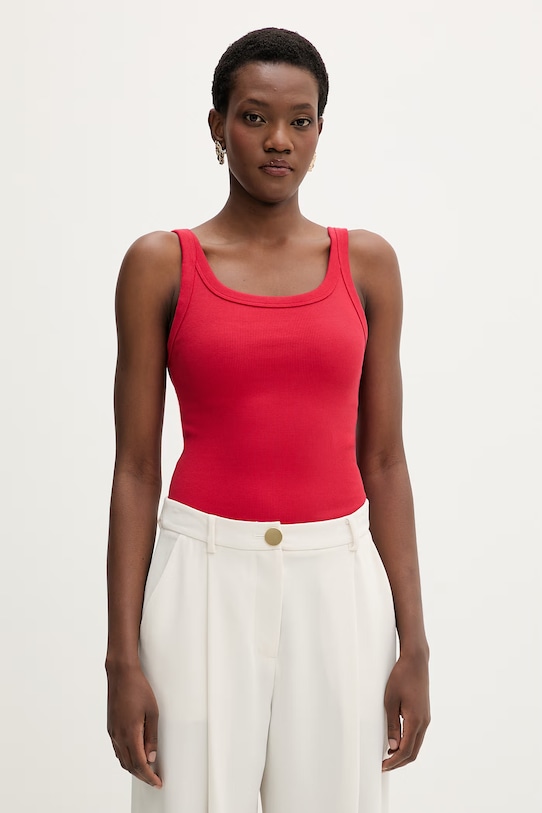 Levi's top damski ESSENTIAL RIBBED TANK czerwony 005IN