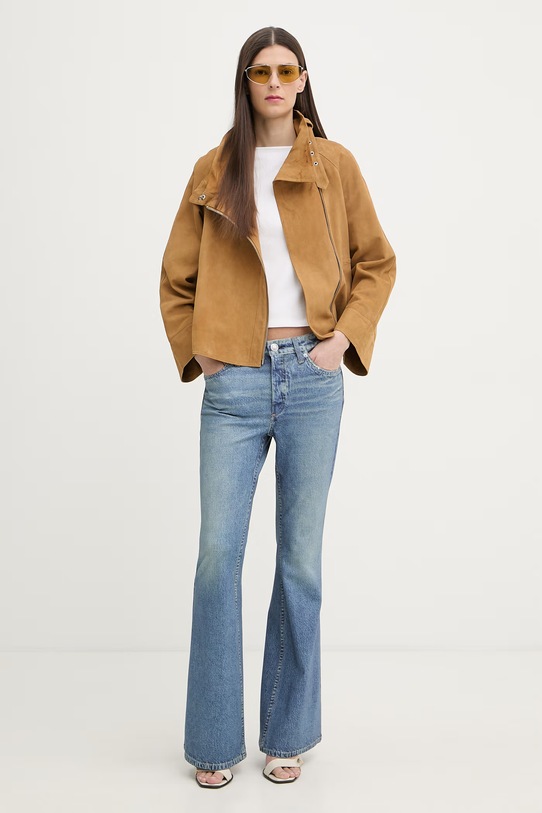 Levi's top damski z bawełną SL BOATNECK 005IZ biały SS26