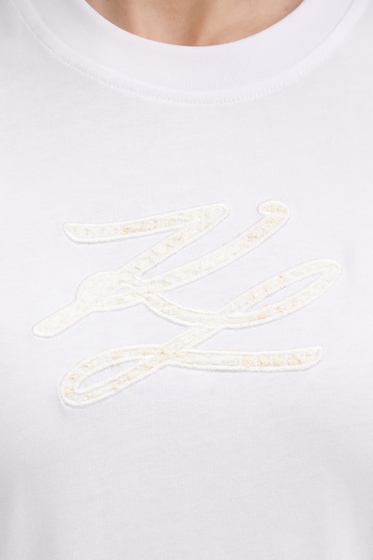 Karl Lagerfeld tričko dámské bavlněné B2W17093 bílá