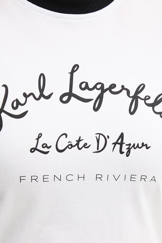 Karl Lagerfeld tričko ženské bavlněné B2W17021 bílá