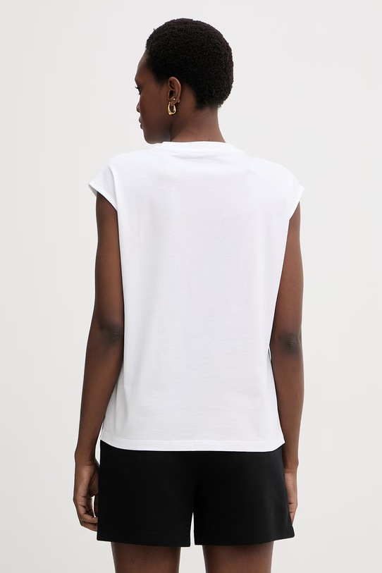 Odzież Karl Lagerfeld top damski bawełniany B2W17018 biały