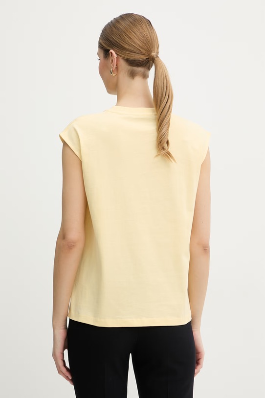 Odzież Karl Lagerfeld top damski bawełniany B2W17018 żółty