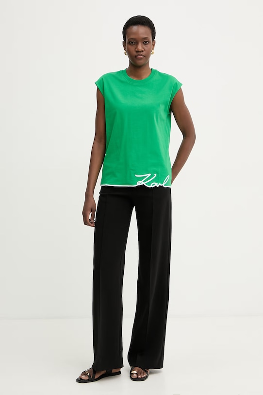 Karl Lagerfeld τοπ γυναικείο βαμβακερό B2W17018 πράσινο SS26