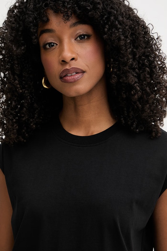 Karl Lagerfeld top pentru femei, din bumbac negru B2W17018