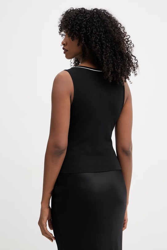 Odzież Karl Lagerfeld top damski z wiskozy B2W44008 czarny