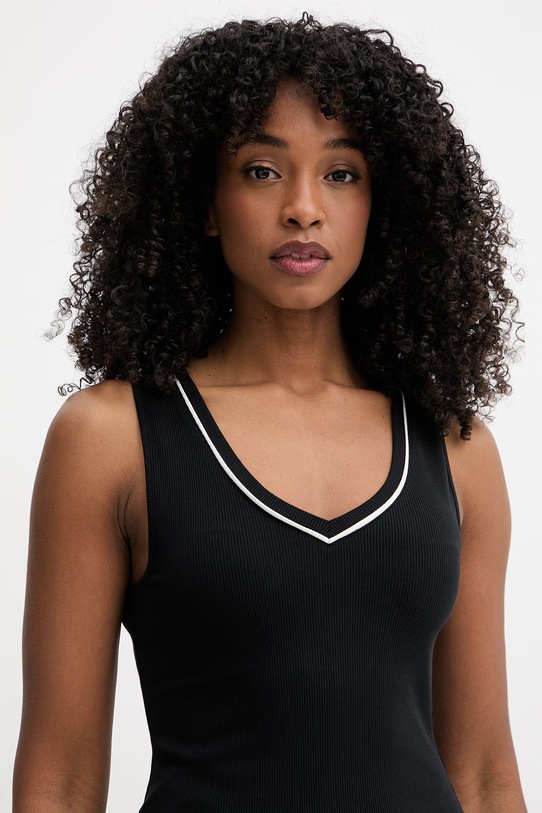 Karl Lagerfeld top damski z wiskozy czarny B2W44008