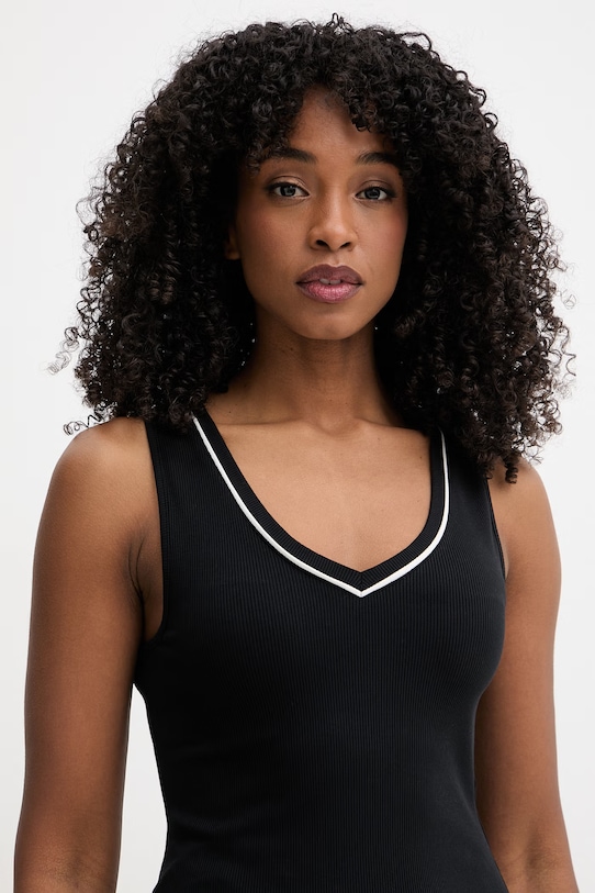 Karl Lagerfeld top dámsky z viskózy čierna B2W44008