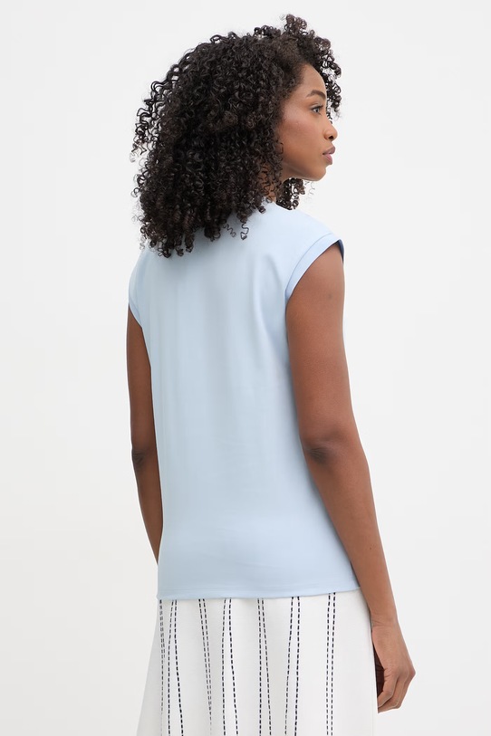 Odzież Karl Lagerfeld top damski bawełniany B2W17019 turkusowy