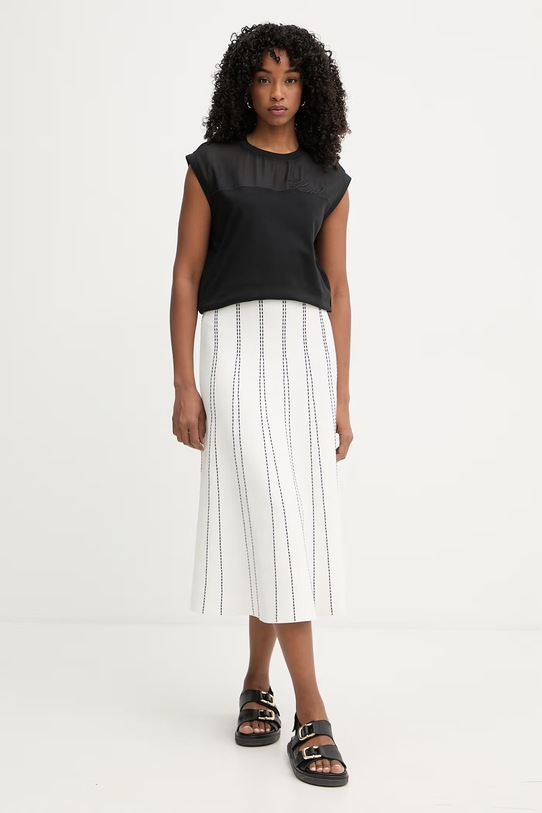 Karl Lagerfeld top damski bawełniany B2W17019 czarny SS26