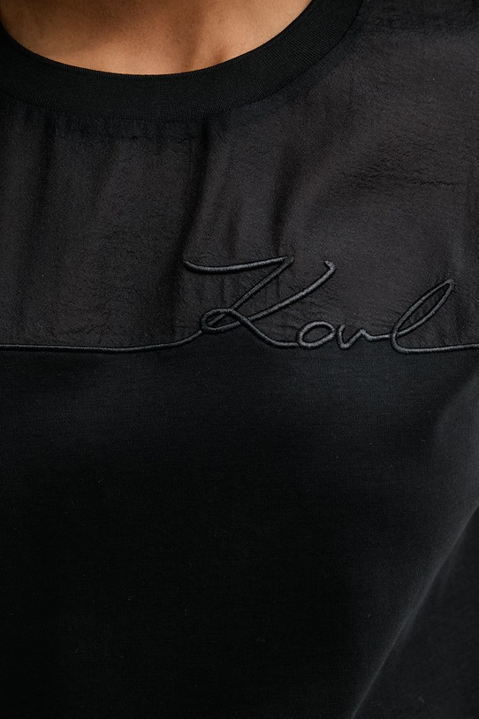 Karl Lagerfeld top damski bawełniany B2W17019 czarny