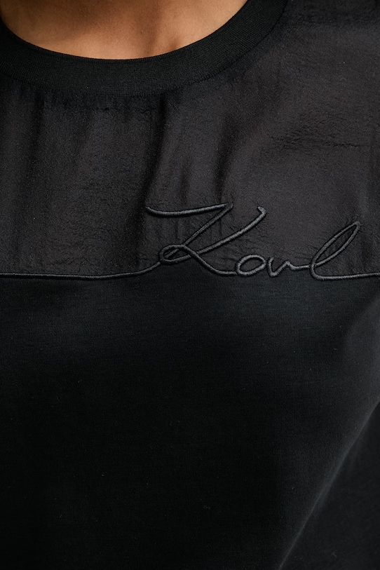 Karl Lagerfeld top damski bawełniany B2W17019 czarny