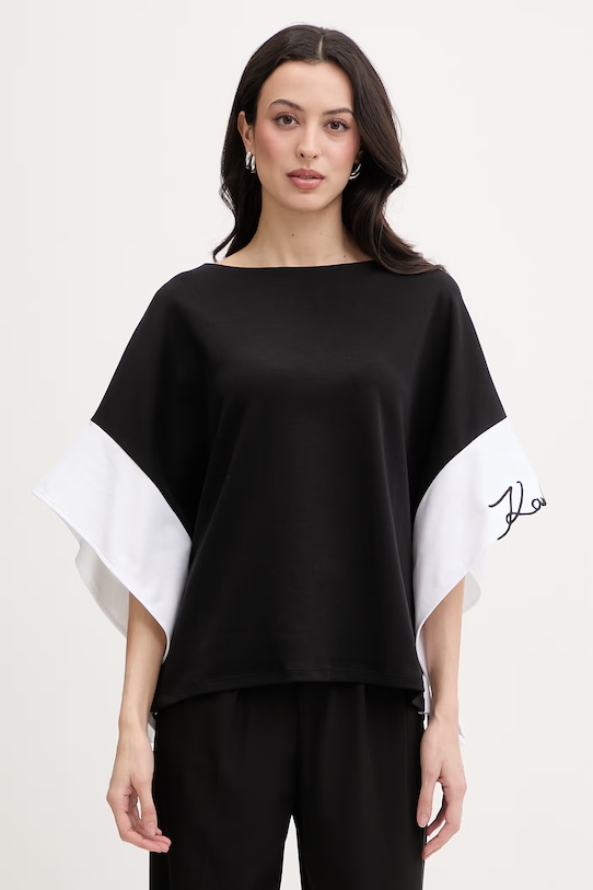 Karl Lagerfeld tričko dámské bavlněné černá B2W17005