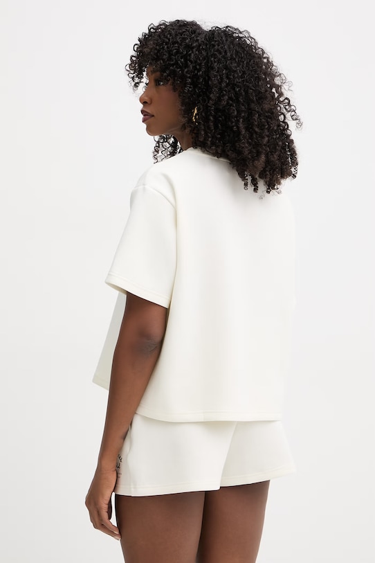 Ρούχα Karl Lagerfeld Basic t-shirt γυναικείο με μοντάλ B2W44004 μπεζ