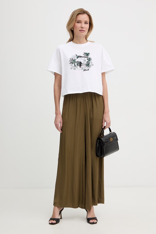 Karl Lagerfeld tricou pentru femei, din bumbac B2W17012 alb SS26