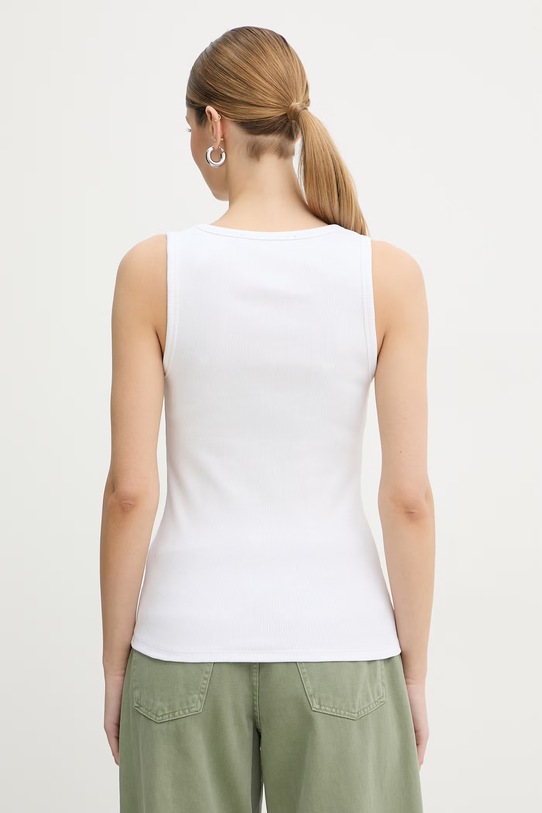 Îmbrăcăminte Karl Lagerfeld top pentru femei, din bumbac cu elastan B2W17092 alb
