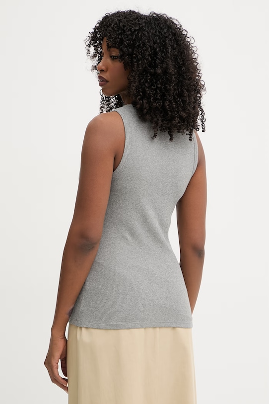 Odzież Karl Lagerfeld top damski bawełniany z elastanem B2W17092 szary