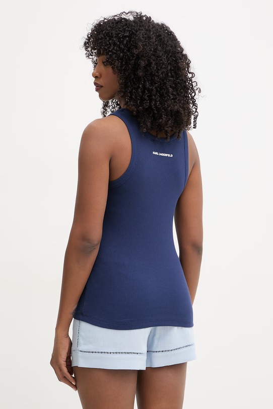 Oblečení Karl Lagerfeld dámský top IKON B2W17099 námořnická modř