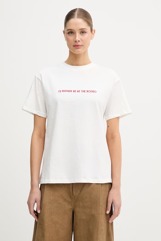 Odzież Never Fully Dressed t-shirt damski bawełniany NFDTO2086 biały