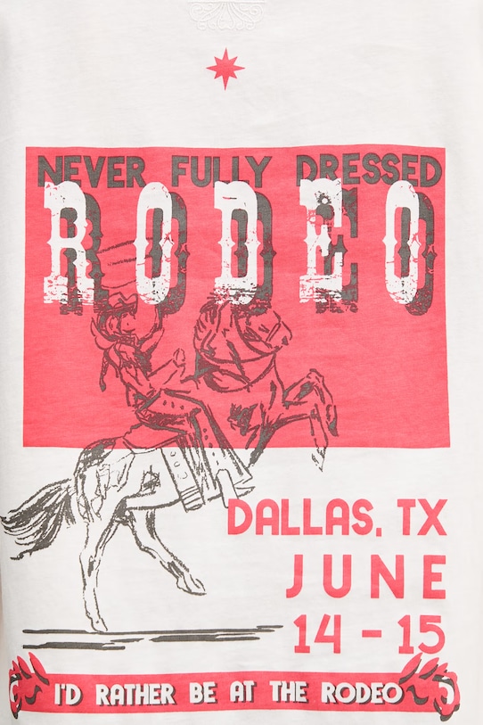 Never Fully Dressed t-shirt damski bawełniany NFDTO2086 biały