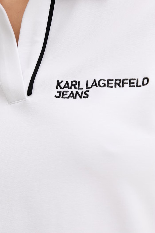 Polo tričko Karl Lagerfeld Jeans B2W17066 biela