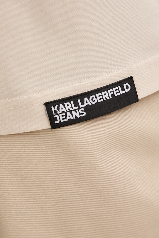 Karl Lagerfeld Jeans t-shirt damski bawełniany B2W17073 beżowy