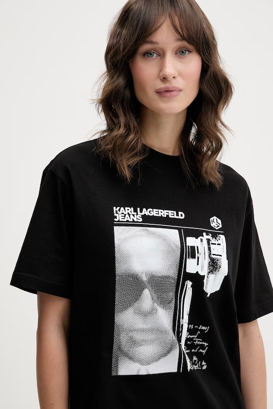 Karl Lagerfeld Jeans dámske bavlnené čierna B2W17073