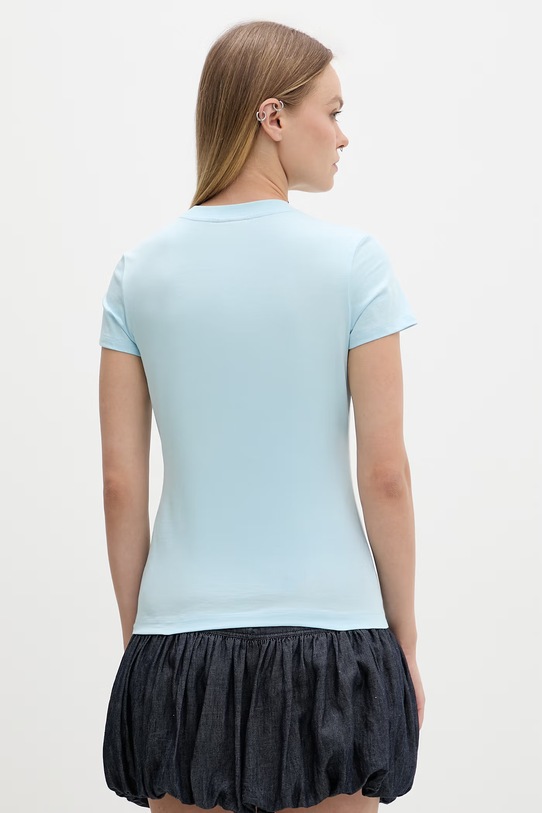 Oblečenie Karl Lagerfeld Jeans tričko dámske bavlnené B2W17064 modrá