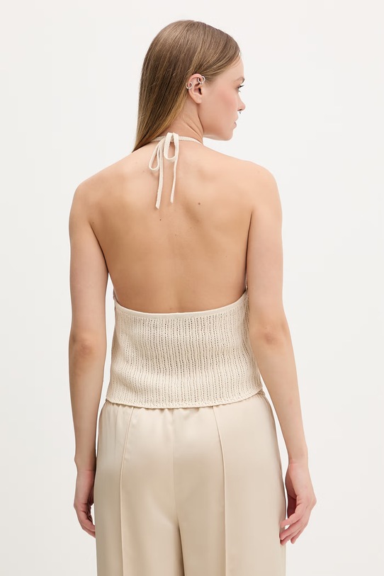 Odzież Karl Lagerfeld Jeans top damski bawełniany B2W18023 beżowy