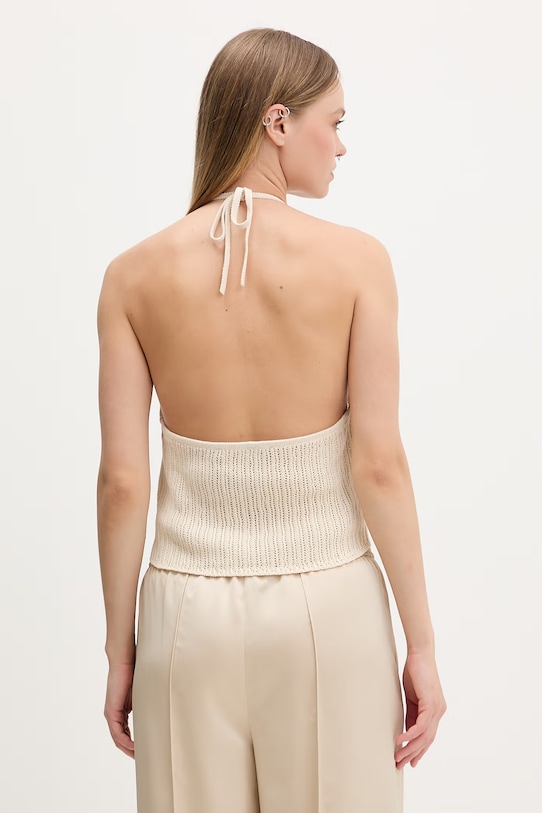 Odzież Karl Lagerfeld Jeans top damski bawełniany B2W18023 beżowy