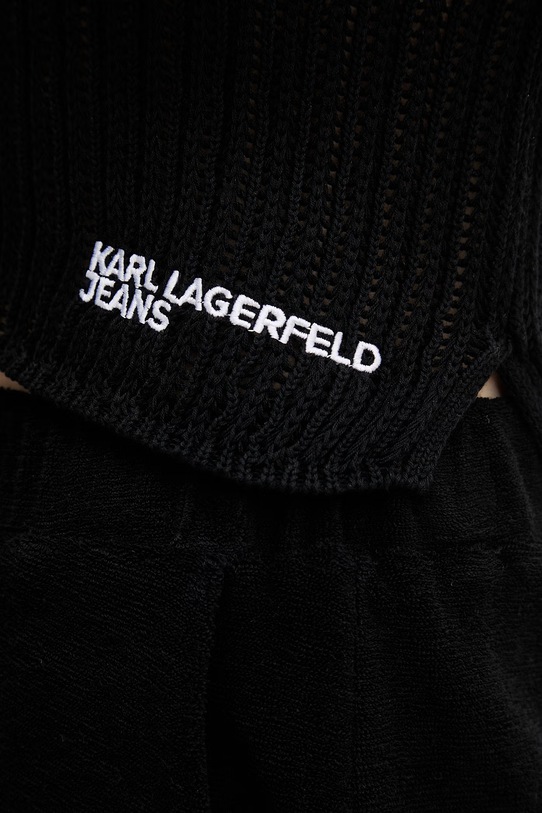 Karl Lagerfeld Jeans top damski bawełniany B2W18023 czarny