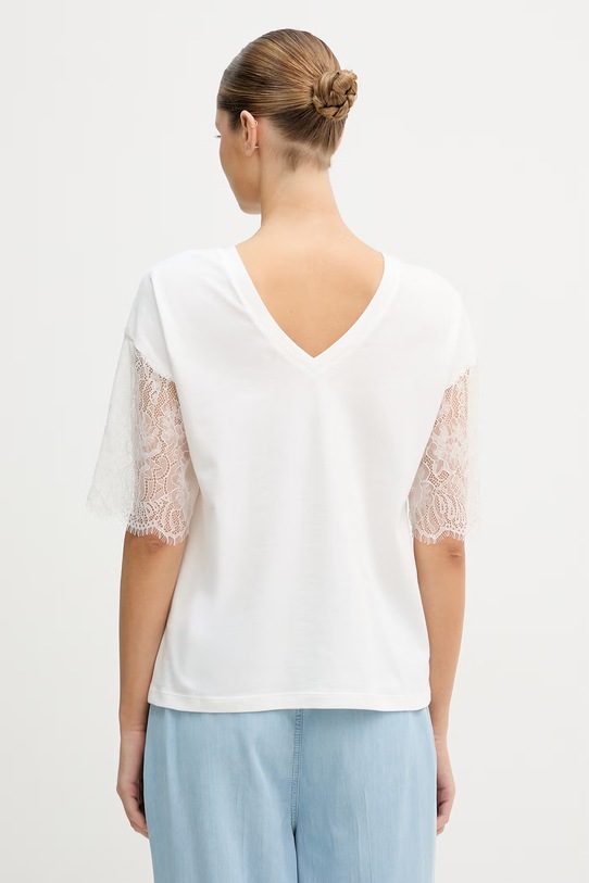 Odzież Blugirl Blumarine t-shirt damski bawełniany RA6132.J5003 biały