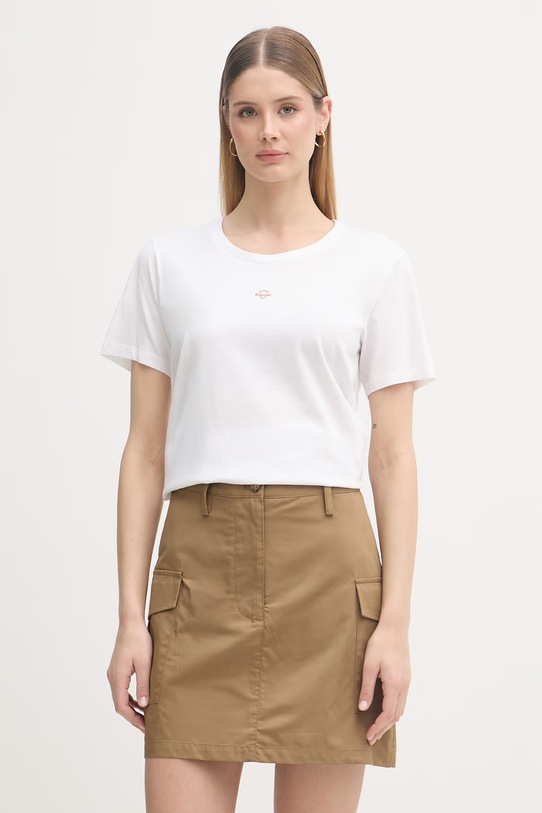 Blauer t-shirt damski bawełniany PUMPIES biały BLDH02211