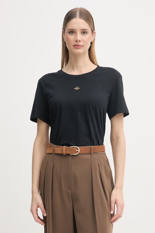 Blauer t-shirt damski bawełniany PUMPIES czarny BLDH02211