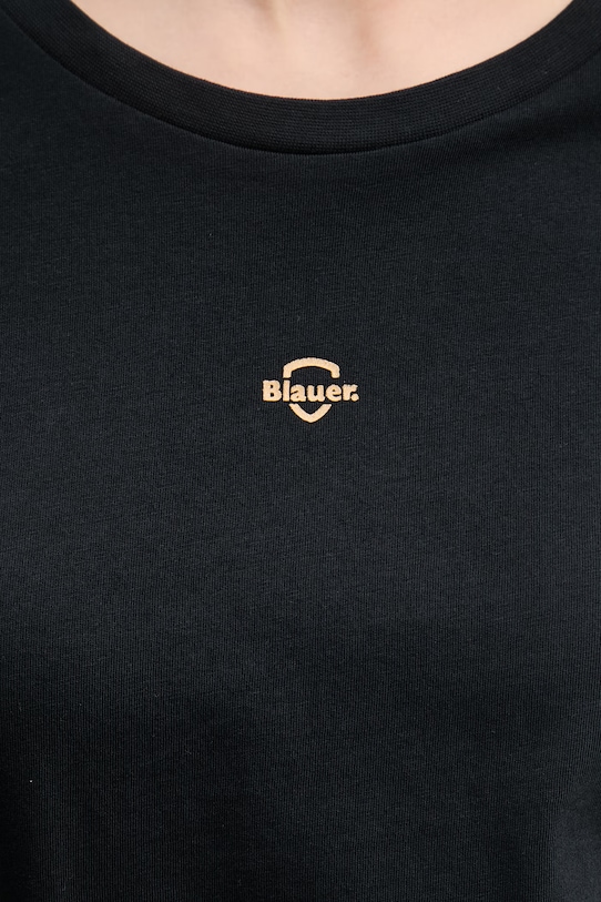 Blauer t-shirt damski bawełniany PUMPIES BLDH02211 czarny