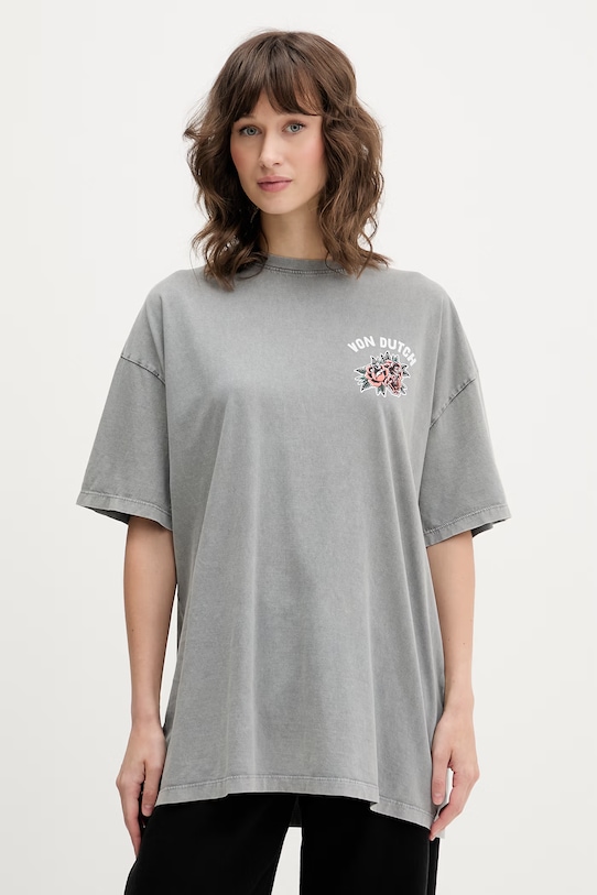 Odjeća Von Dutch majica ženska od pamuka VD.2.TR.HAND siva