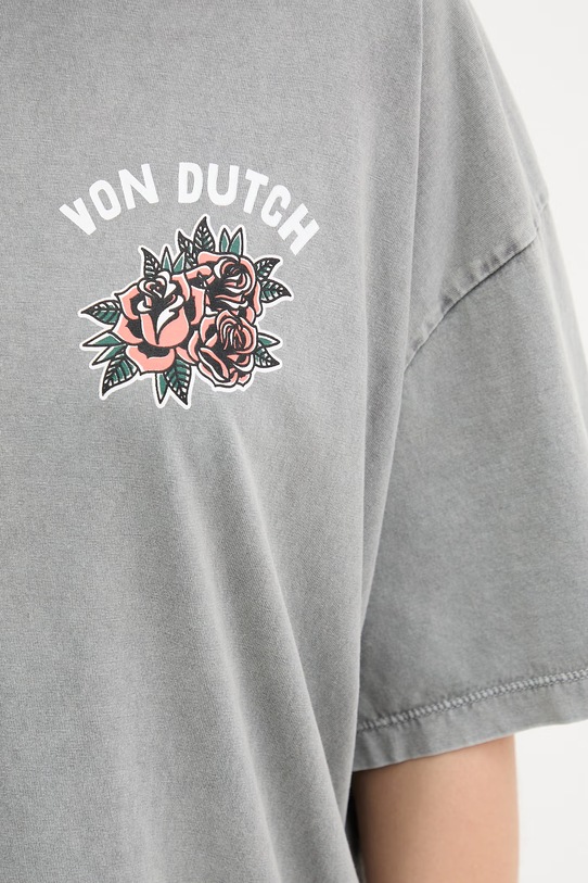 Von Dutch majica ženska od pamuka VD.2.TR.HAND siva