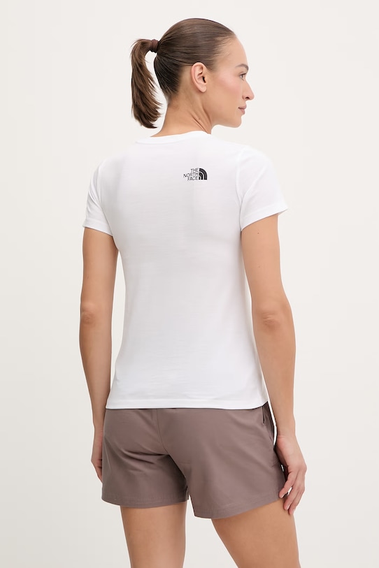 Odzież The North Face t-shirt damski bawełniany EVOLUTION NF0A8FX6FN41 biały
